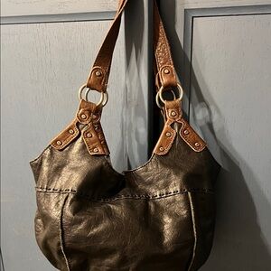 Sakroots  Black Leather Shoulder Bag